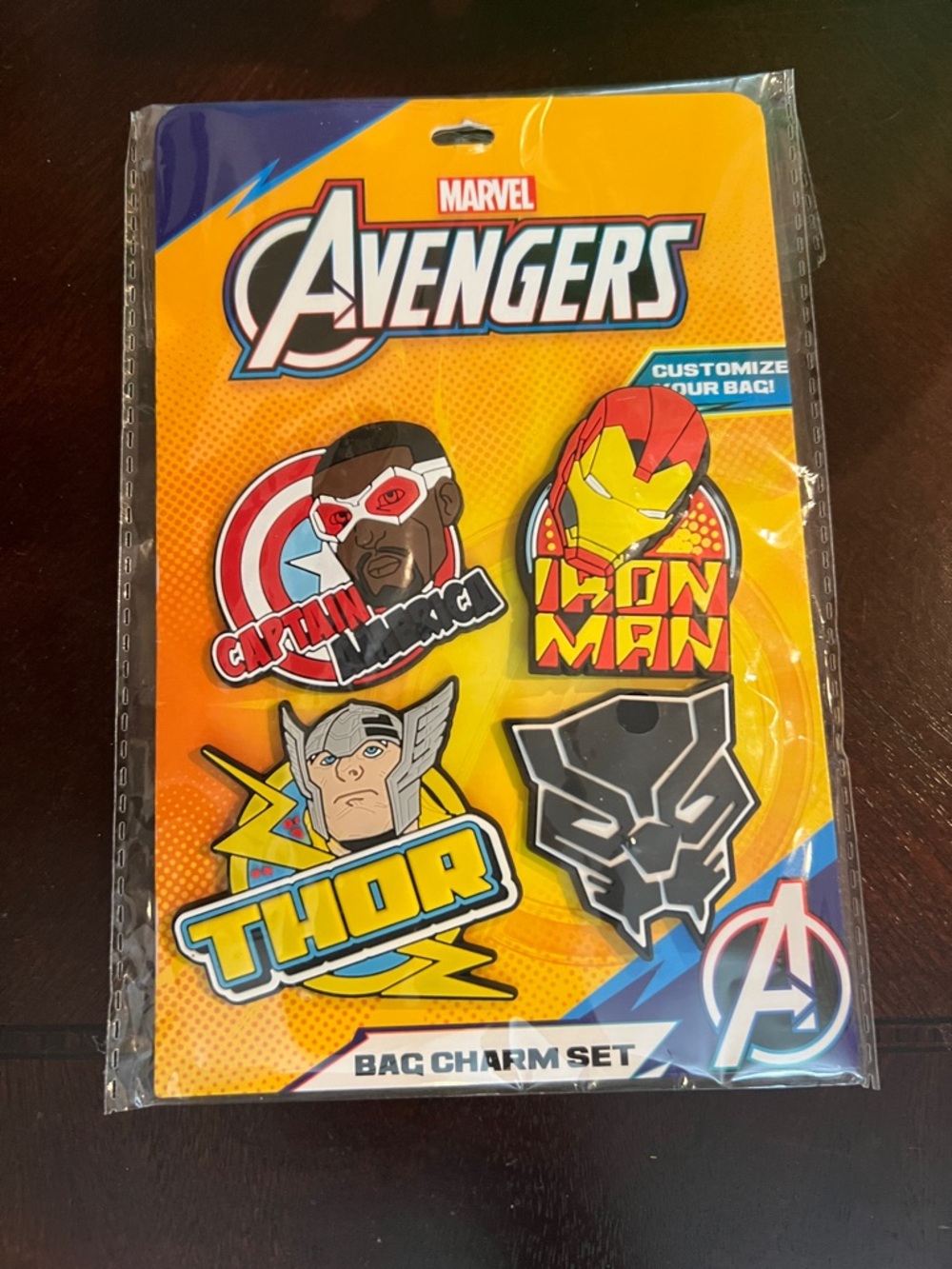 Marvel Avengers Bag Charm Set of 4 Charms